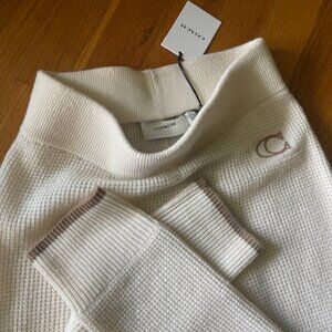 Coach Cream Thermal Knit Joggers XS